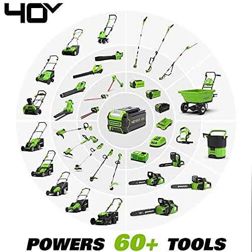 Greenworks LMF403 21-Inch 40V Cordless Brushless Self-Propelled Lawn Mower 5.0Ah Battery and Charger