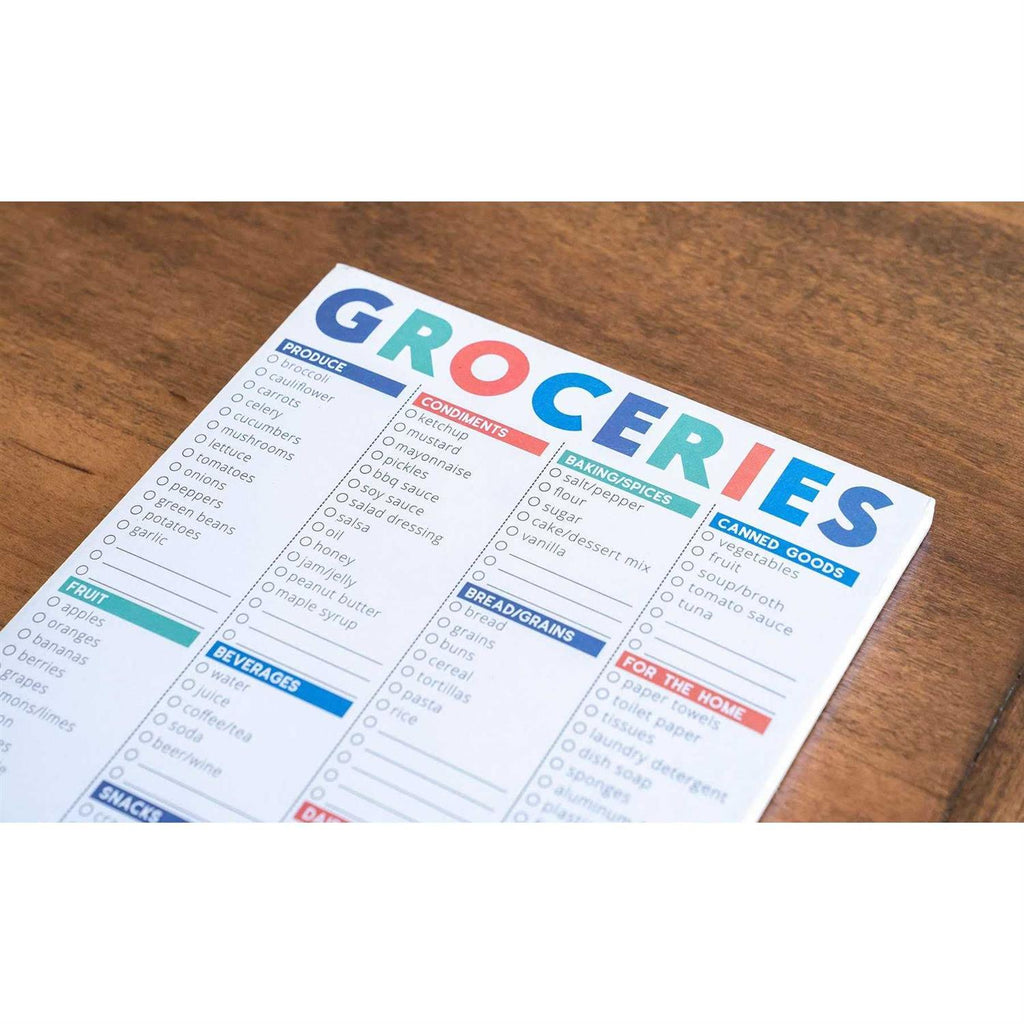 Sweetzer & Orange FastCheck Grocery List Magnet Pad for Fridge. 6×9 Magnetic Notepad with Printed Shopping List Items and Blank Grocery Shopping