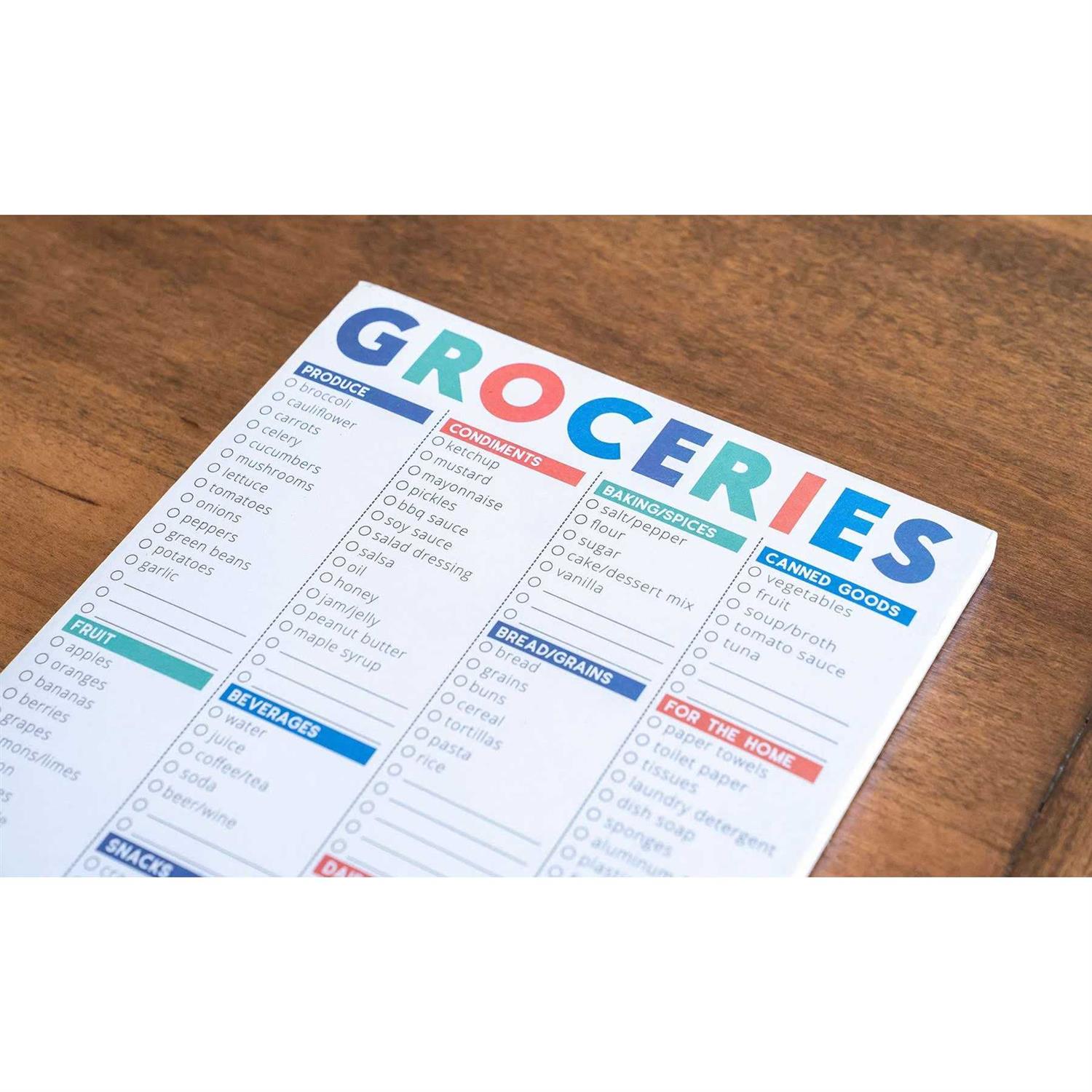 Sweetzer & Orange FastCheck Grocery List Magnet Pad for Fridge. 6×9 Magnetic Notepad with Printed Shopping List Items and Blank Grocery Shopping