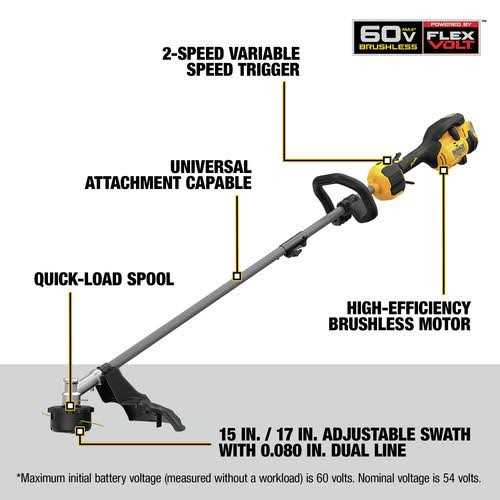 Dewalt 60V MAX 17 in. Brushless Attachment Capable String Trimmer DCST972B