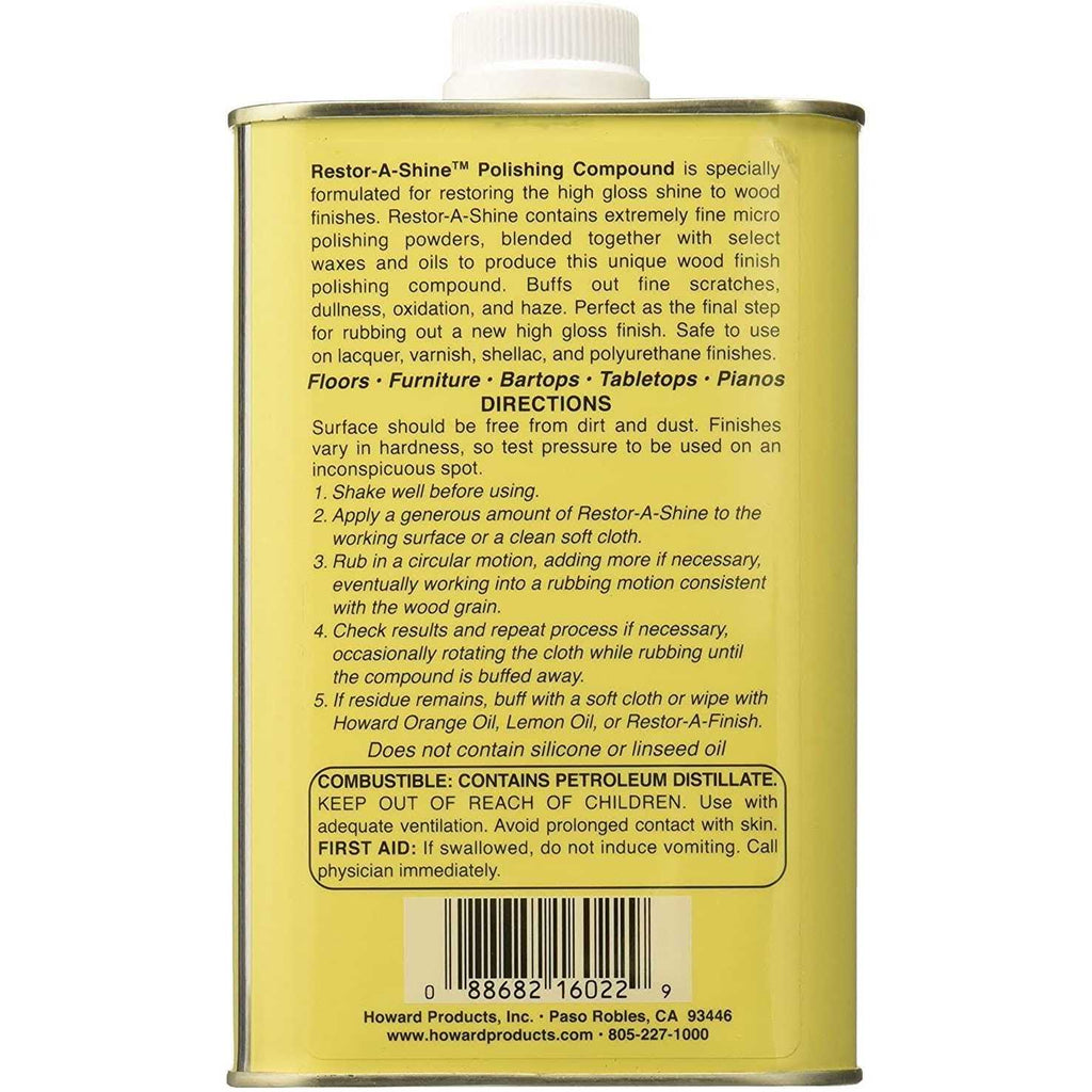Howard Restor-A-Shine Wood Finish Polishing Compound