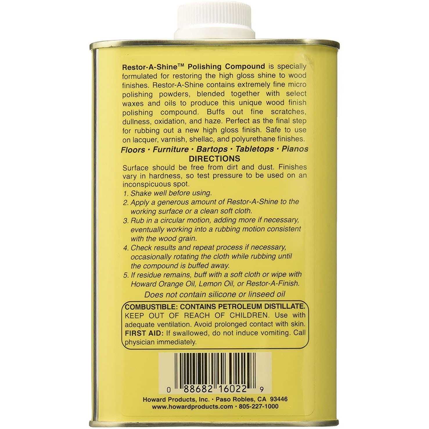 Howard Restor-A-Shine Wood Finish Polishing Compound