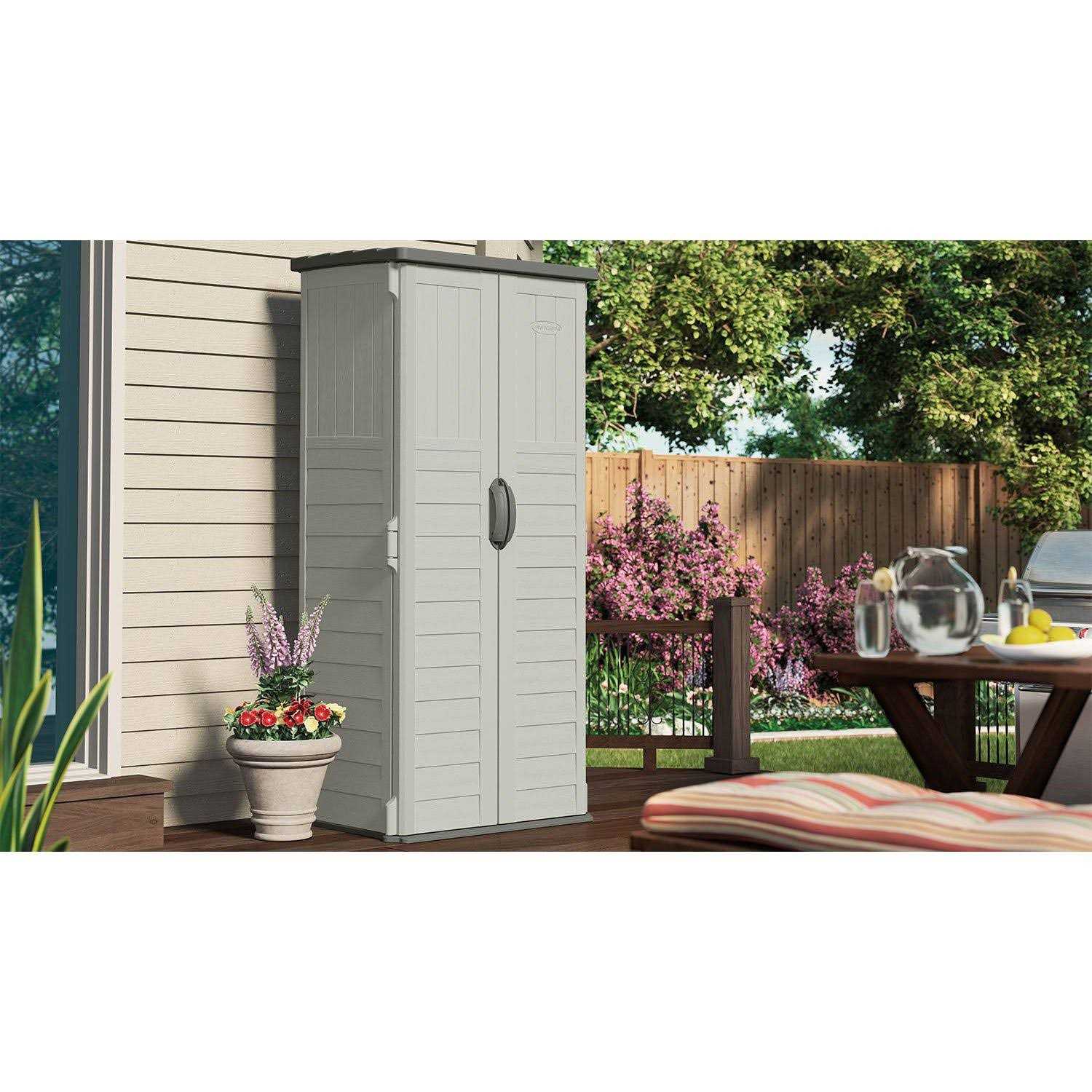 Suncast Resin Versatile Vertical Storage Shed Building