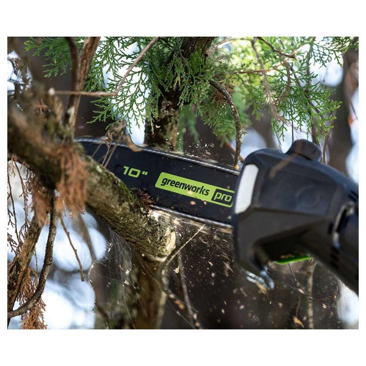 Greenworks PRO 10 in. 60V Battery Cordless Pole Saw