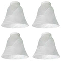 4 Pack Ceiling Fan Light Covers Transitional Style Replacement Bell Shaped Glass Shade Ceiling Fan Replacement Globes