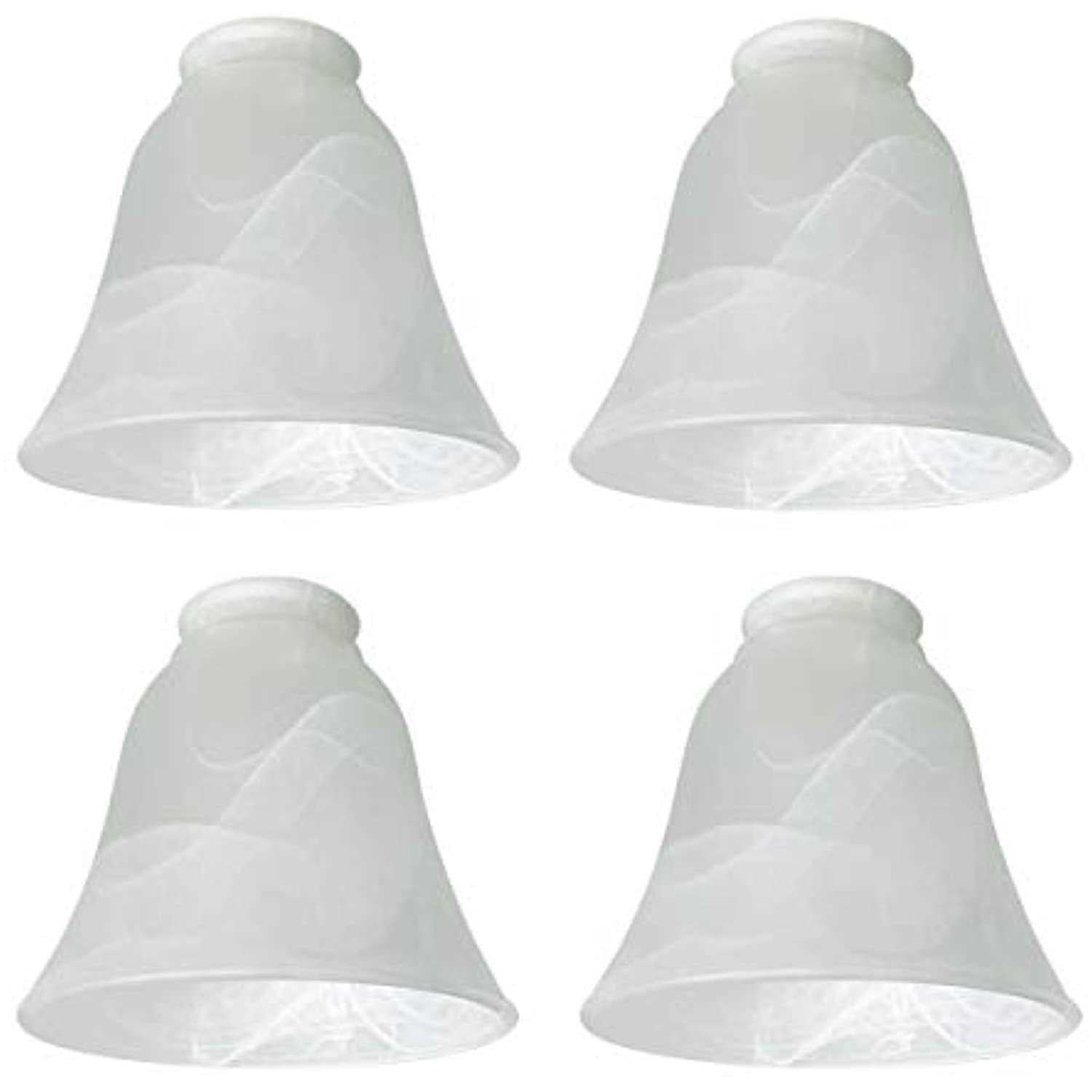 4 Pack Ceiling Fan Light Covers Transitional Style Replacement Bell Shaped Glass Shade Ceiling Fan Replacement Globes