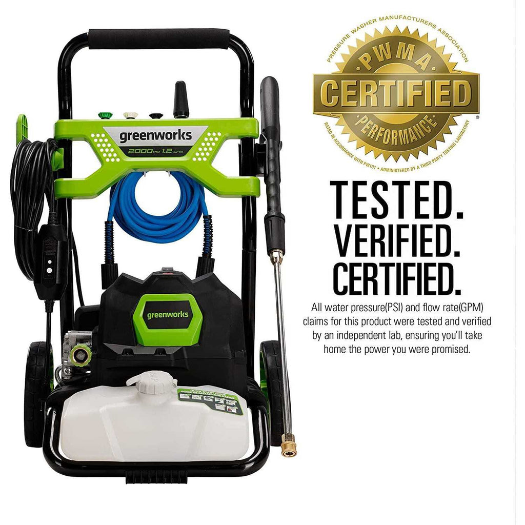 Greenworks Premium 2000 PSI 1.2 GPM Electric Pressure Washer
