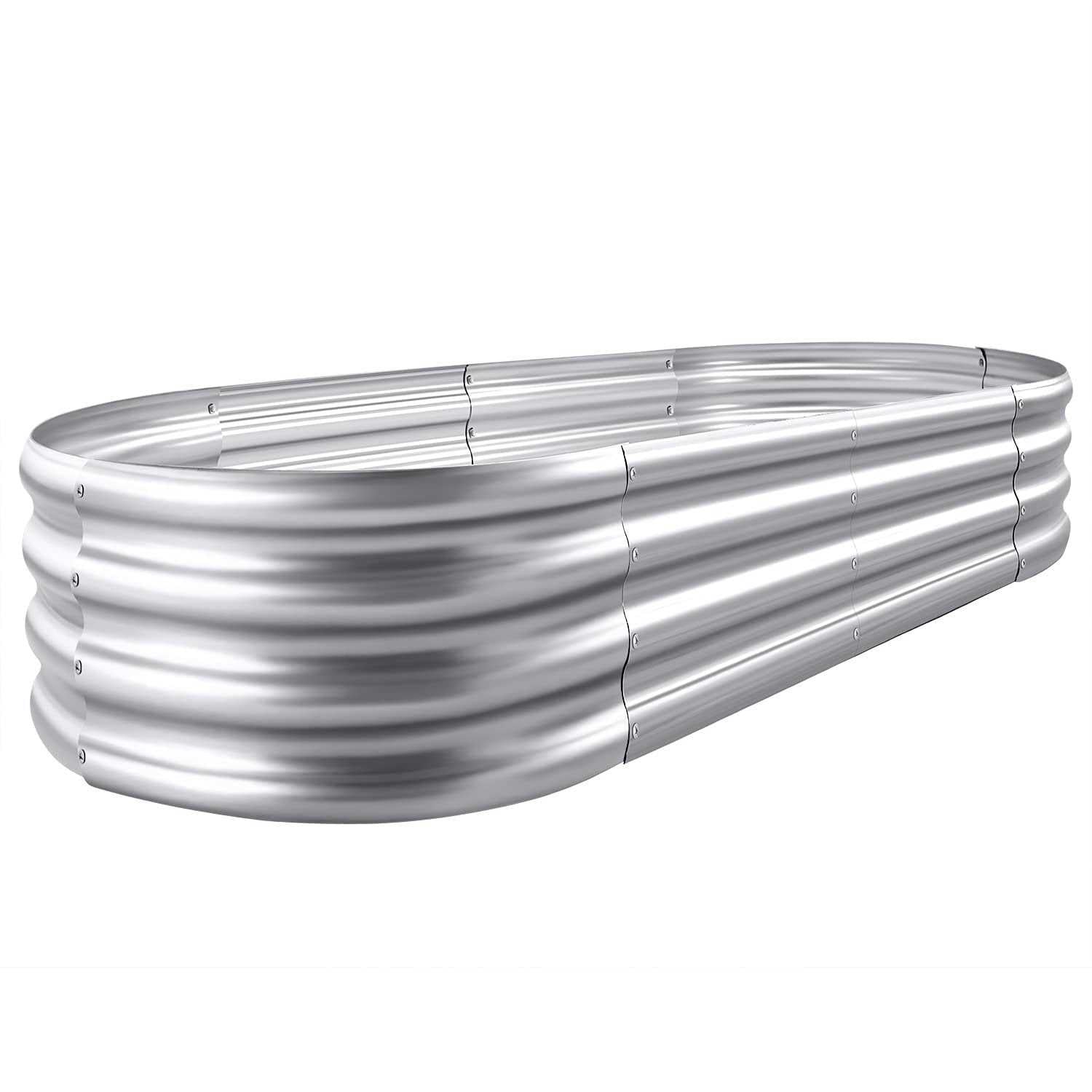 Land Guard Galvanized Raised Garden Bed Kit Galvanized Planter Boxes Outdoor Raised Garden