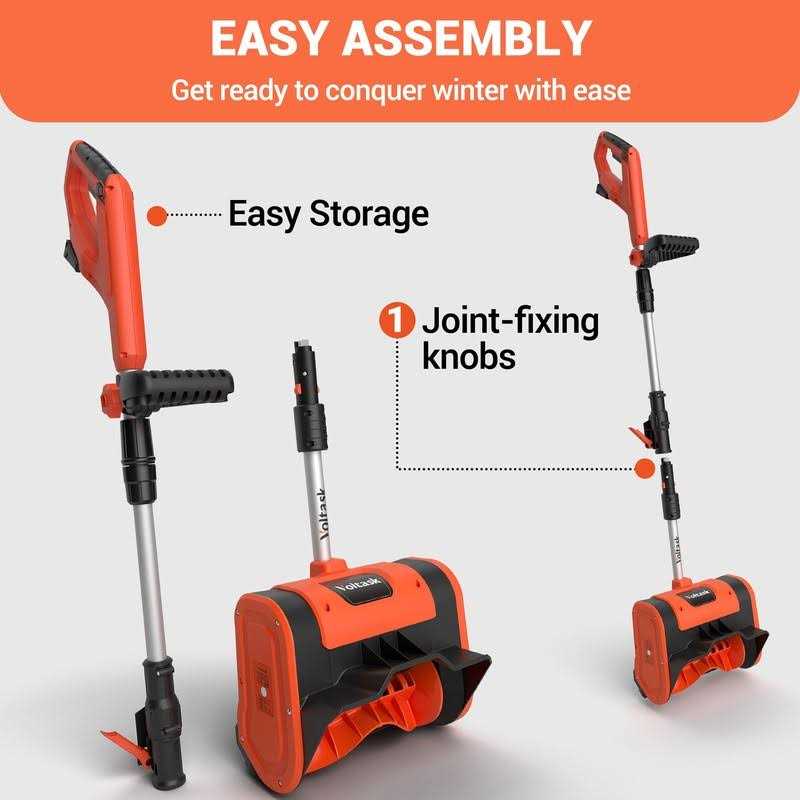 VOLTASK Cordless Snow Shovel 20V 10-Inch 4-Ah Cordless Snow Blower