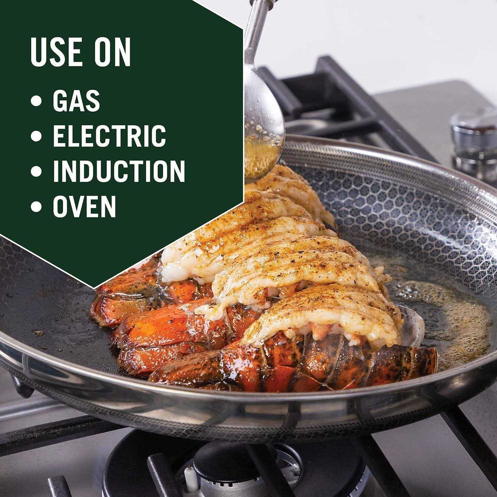 HexClad Hybrid Stainless Steel Frying Pan
