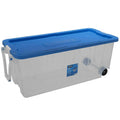 Hart 200 Quart Latching Rolling Plastic Storage Bin Container W. Pull Handle