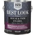 Best Look Oil-Based Alkyd Gloss Exterior House & Trim Enamel Paint, Pastel Base, 1 Gal.