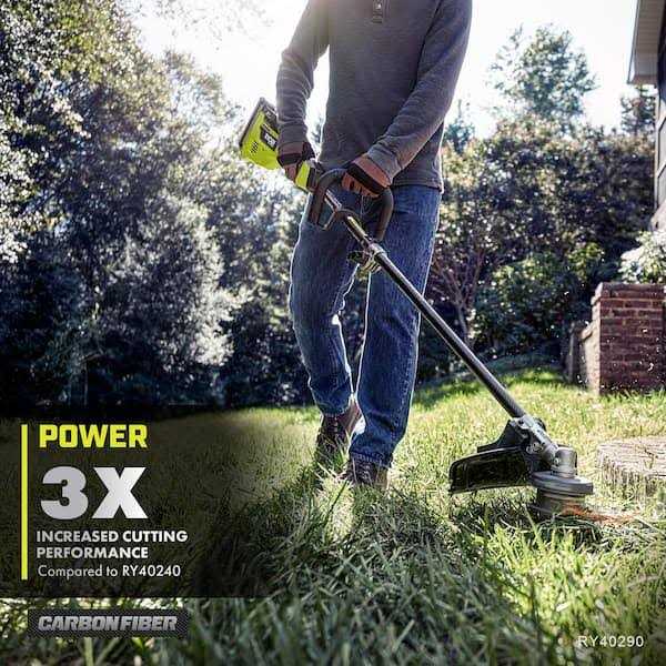 RYOBI 40V HP Brushless 20 in. Cordless Battery Walk Behind Push Mower & String Trimmer with Batteries and Chargers