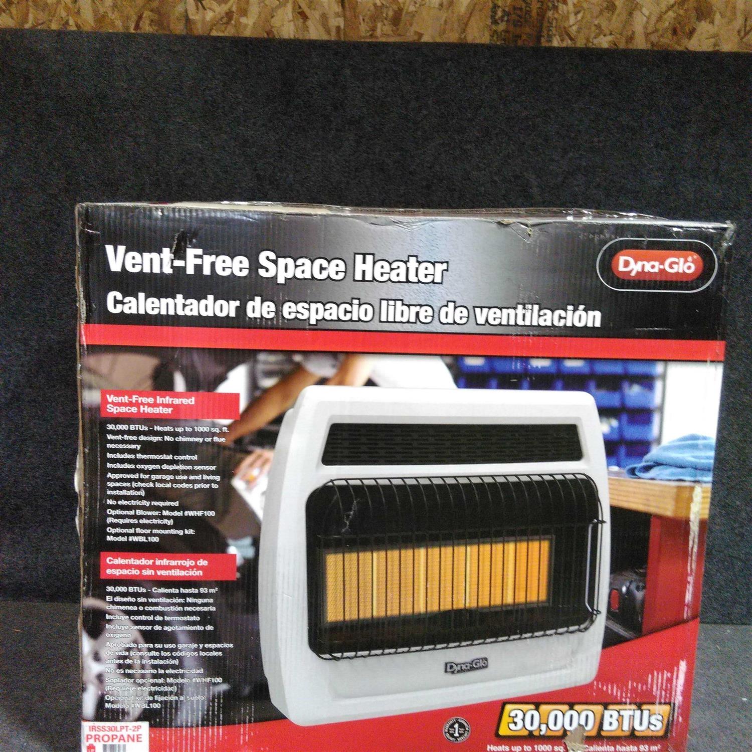 Dyna-Glo 30,000 BTU Liquid Propane Infrared Vent-Free Thermostatic Wall Heater IRSS30LPT-2P