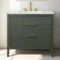 Bilroy 36'' Single Bathroom Vanity with Engineered Stone Top