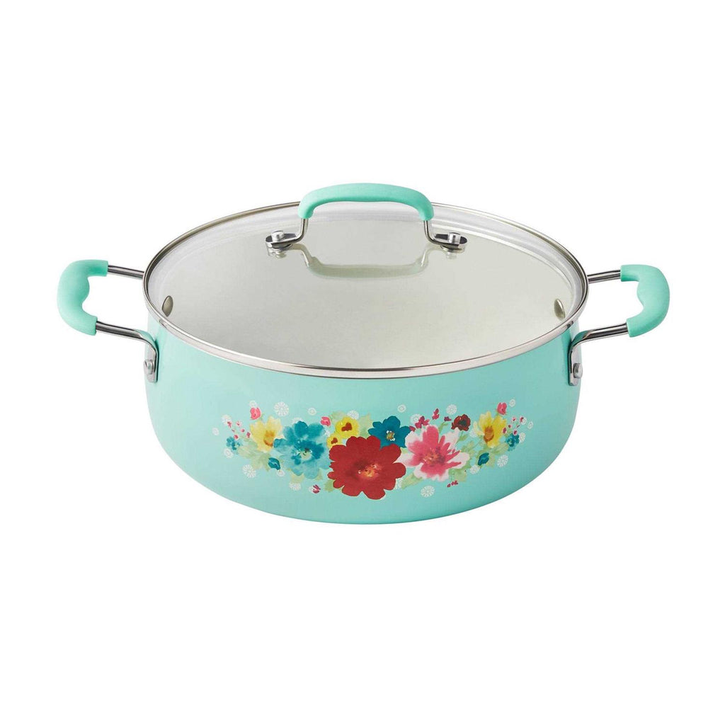 The Pioneer Woman Classic Ceramic Breezy Blossom Cookware Set