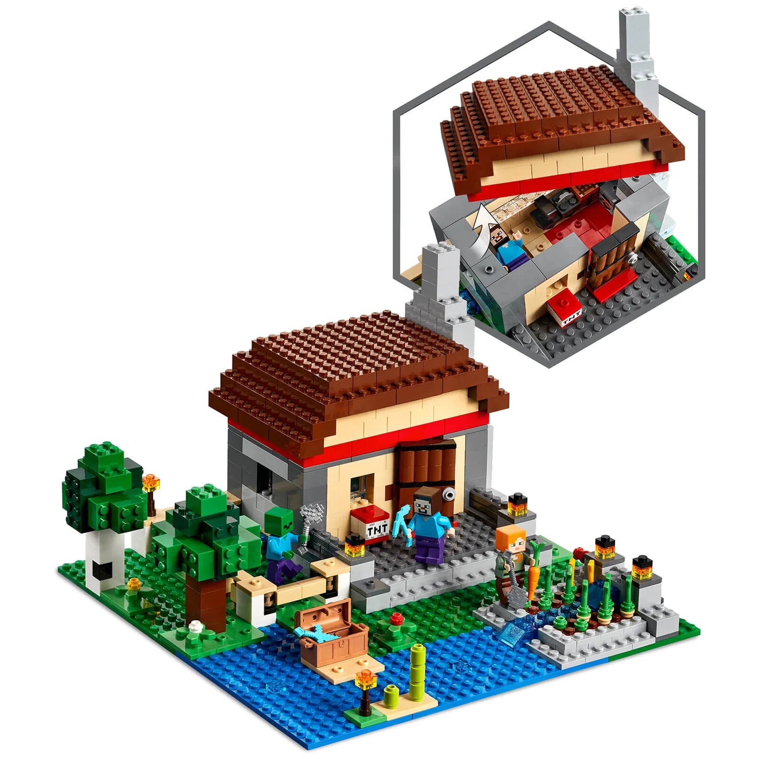 LEGO Minecraft: The Crafting Box 3.0 Fortress Farm Set (21161)