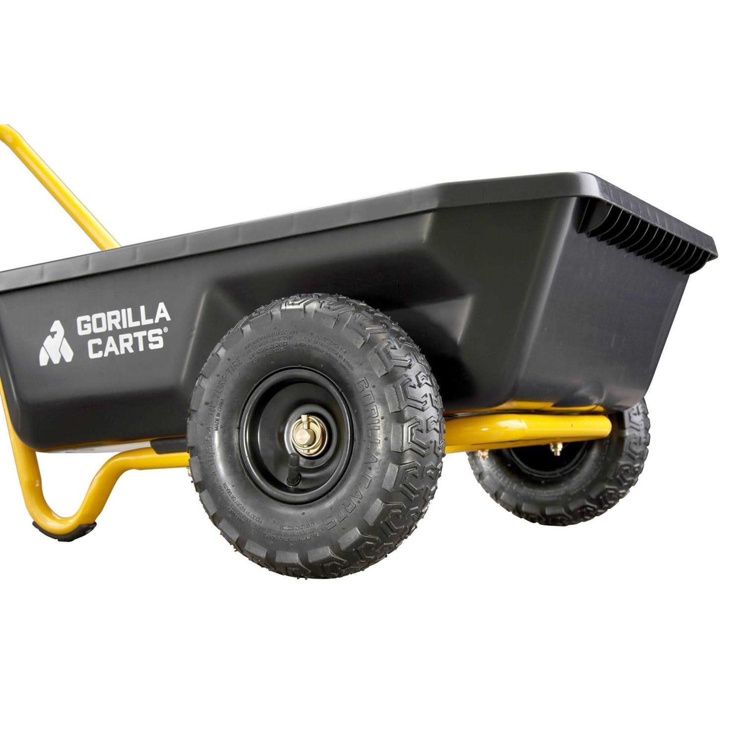 Gorilla Carts 4 Cu ft Poly Yard Cart GCR-4
