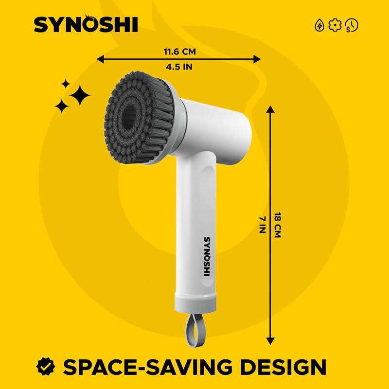 Synoshi Electric Spin Scrubber Power Brush with 3 Replaceable Heads