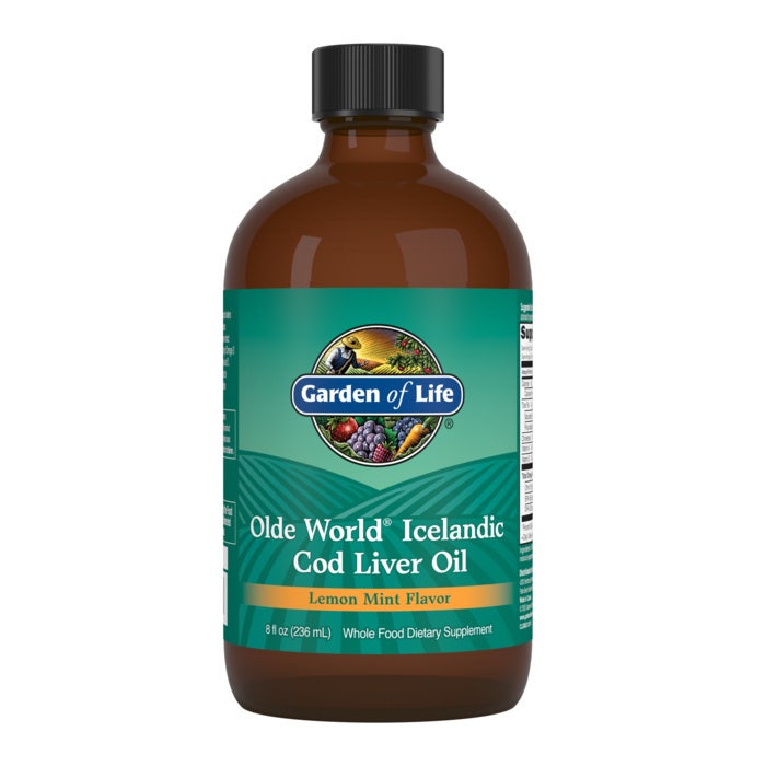 Garden of Life Olde World Icelandic Cod Liver Oil Lemon Mint - 8 fl oz (236 ml) Liquid