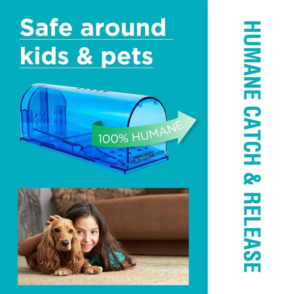 Humane Mouse Trap Catch and Release Mouse Traps That Work 2 Pack mice Trap No Kill for mice/Rodent Pet Safe Best Indoor/Outdoor