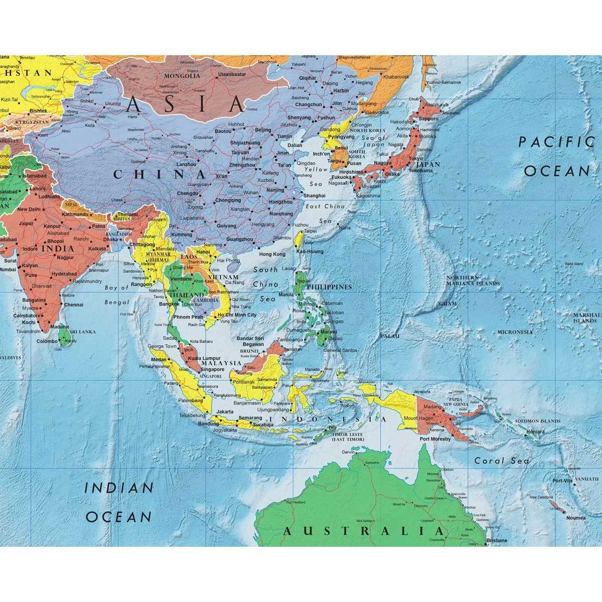 Swiftmaps 24h x 36w World Premier Wall Map Poster Mural