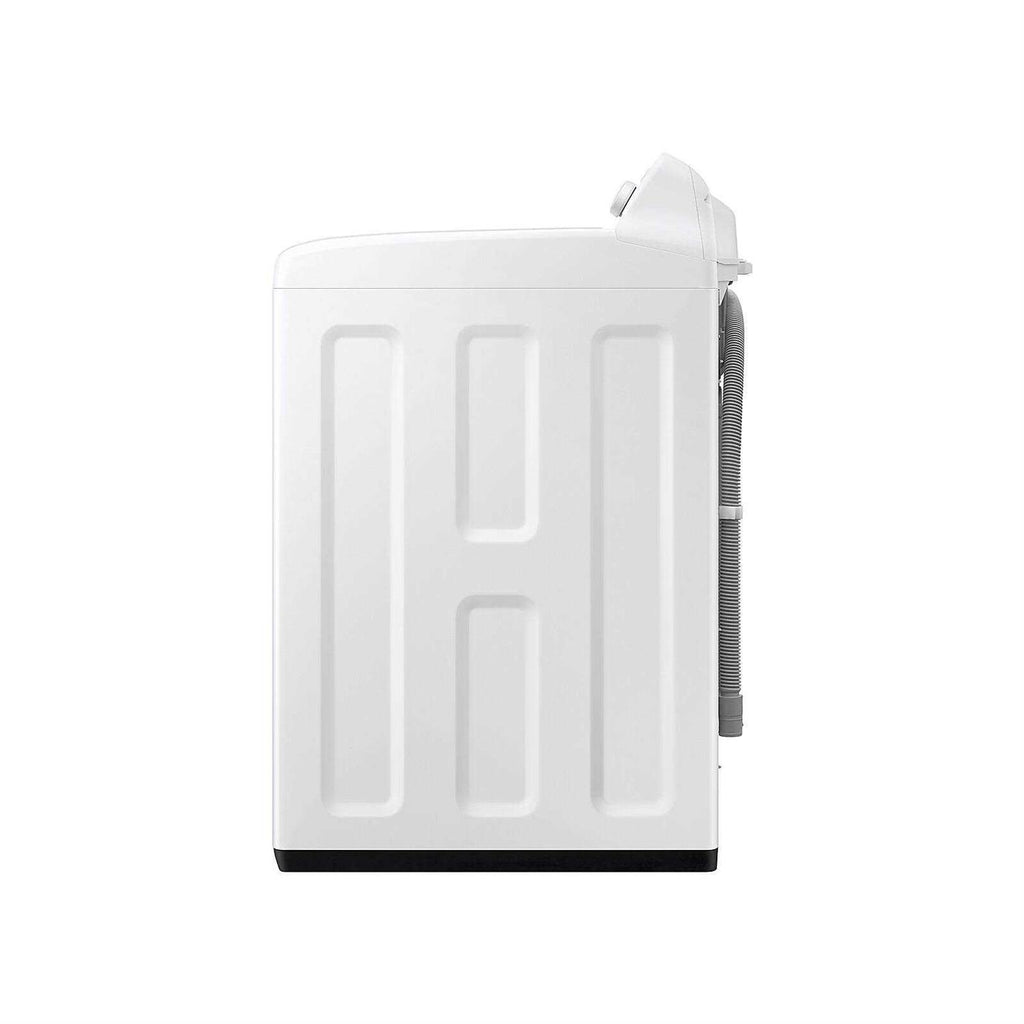 Samsung White Top Load Laundry Pair with WA41A3000AW 27 Washer and DVE41A3000W 27 Electric Dryer