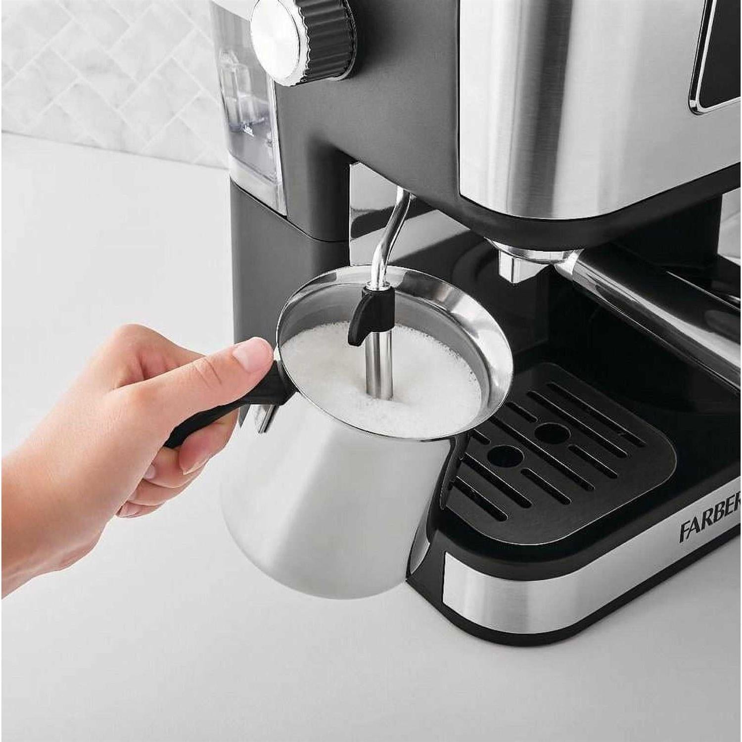 Farberware Dual Brew, 10 Cup Coffee + Espresso, Black and Stainless Finish