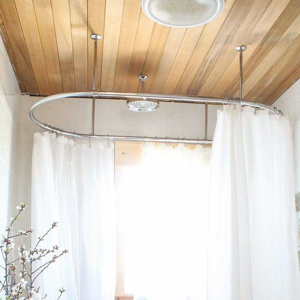 Clawfoot Tub Oval Shower Enclosure 30 X 54 Inch by Randolph Morris RMO30X54-CP