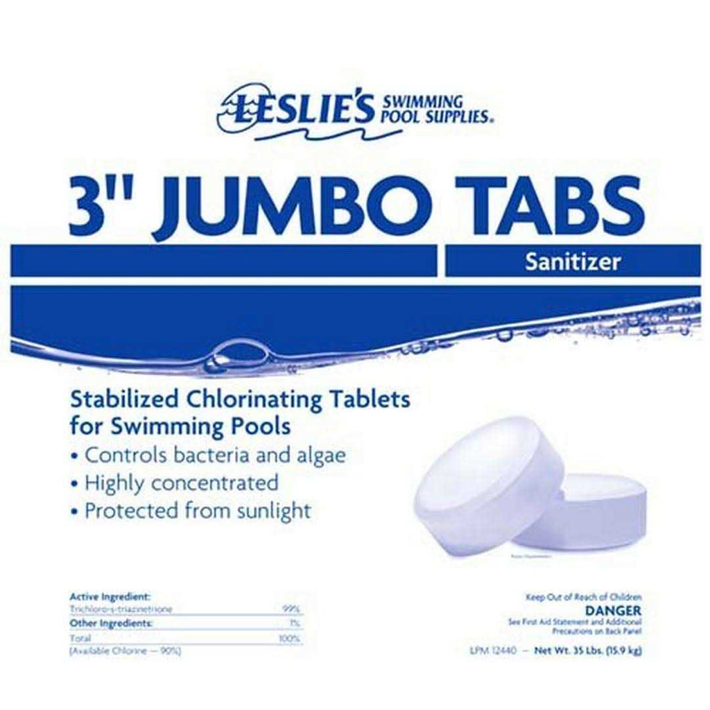 Leslie’s 3-Inch Jumbo Chlorine Tablets for Swimming Pools