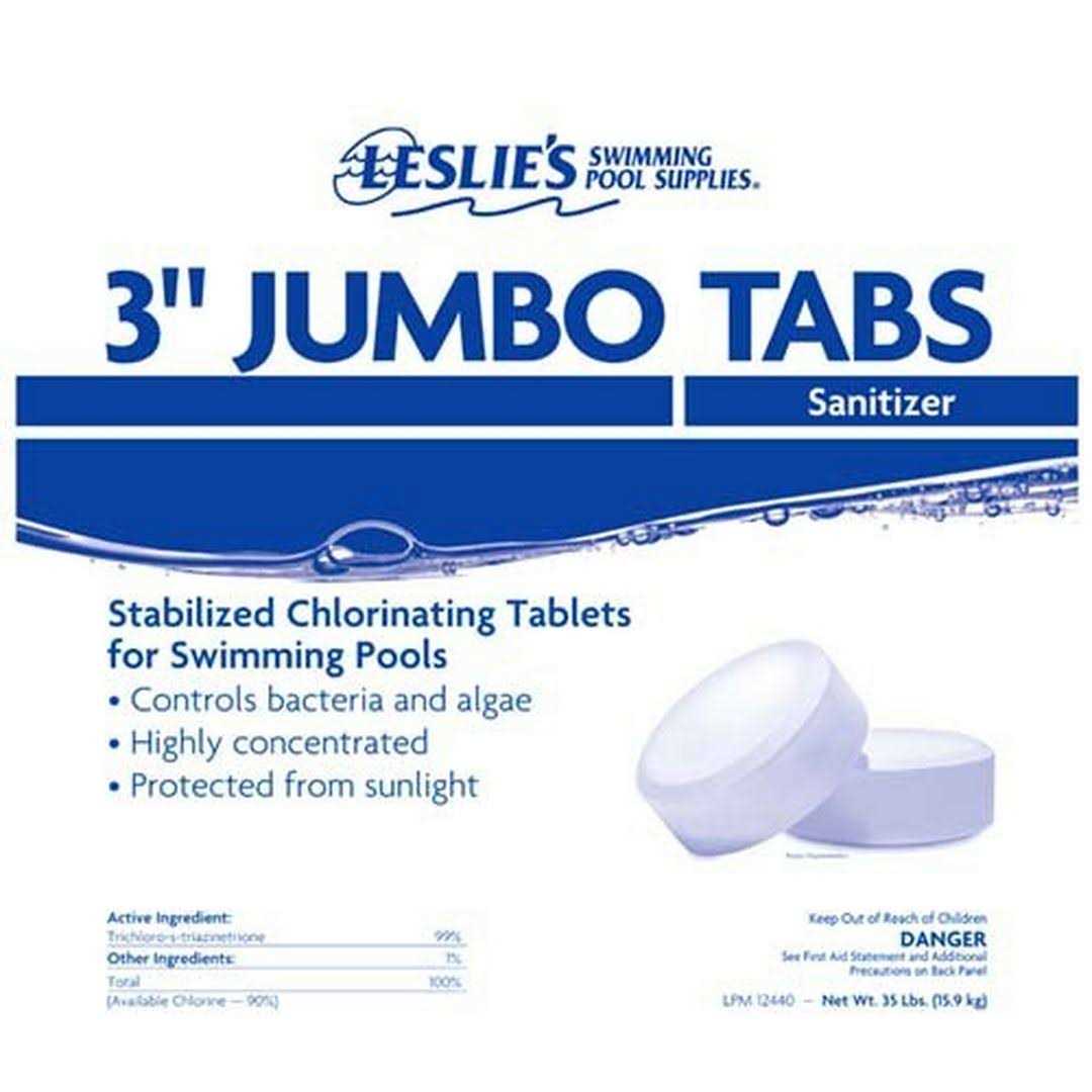 Leslie’s 3-Inch Jumbo Chlorine Tablets for Swimming Pools