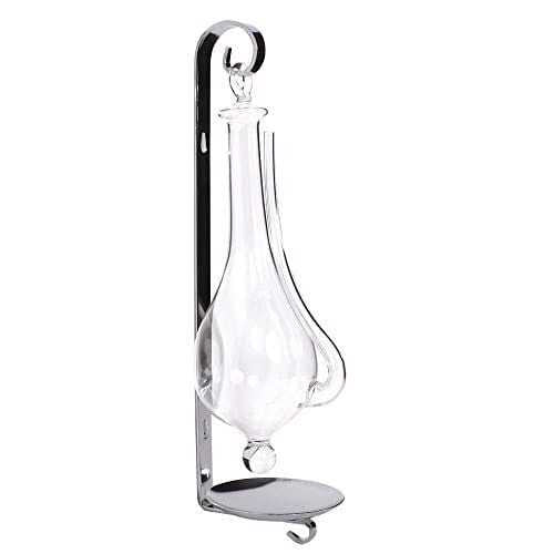 Ambient Weather B1025c Antique Storm Glass Wall Mount Liquid Barometer with Drip Cup