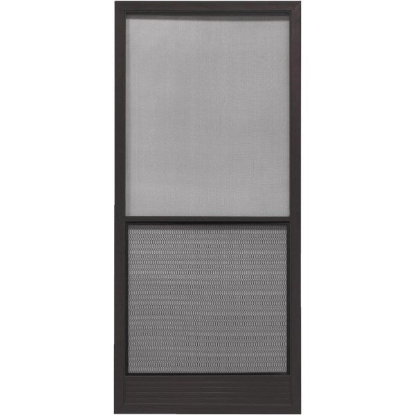 Precision Screen Capri 36 In. W x 80 In. H x 7/8 In. Thick Bronze Steel Screen Door