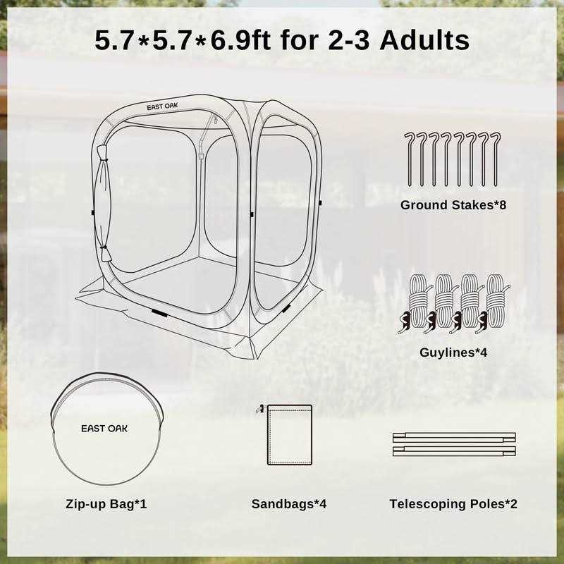 EAST OAK Screen House Tent Pop-Up Portable Screen Room Canopy Instant Screen Tent