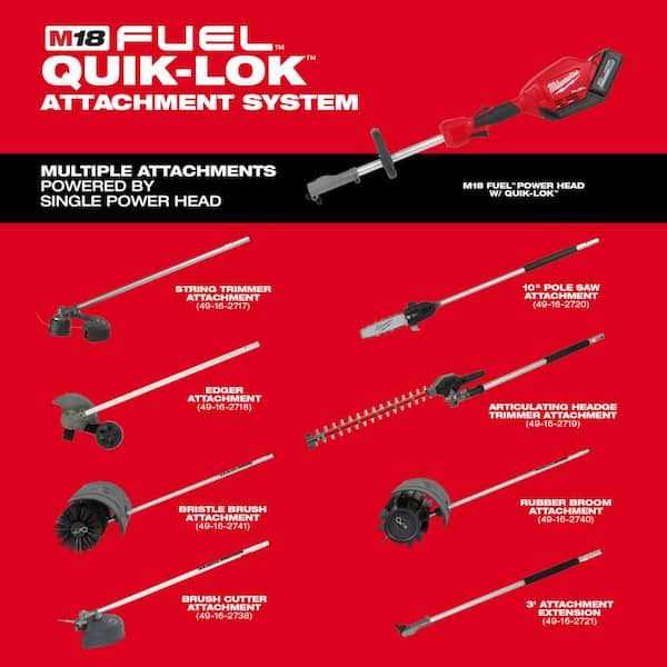 Milwaukee M18 FUEL 10 in. 18V Lithium-Ion Brushless Electric Cordless Pole Saw with M18 QUIK-LOK Hedge Trimmer Attachment