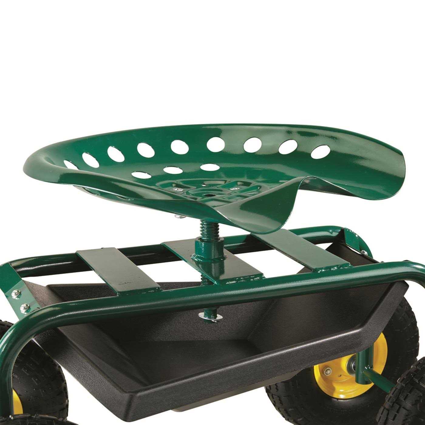 Castlecreek Rolling Garden Seat with Built-in Tray