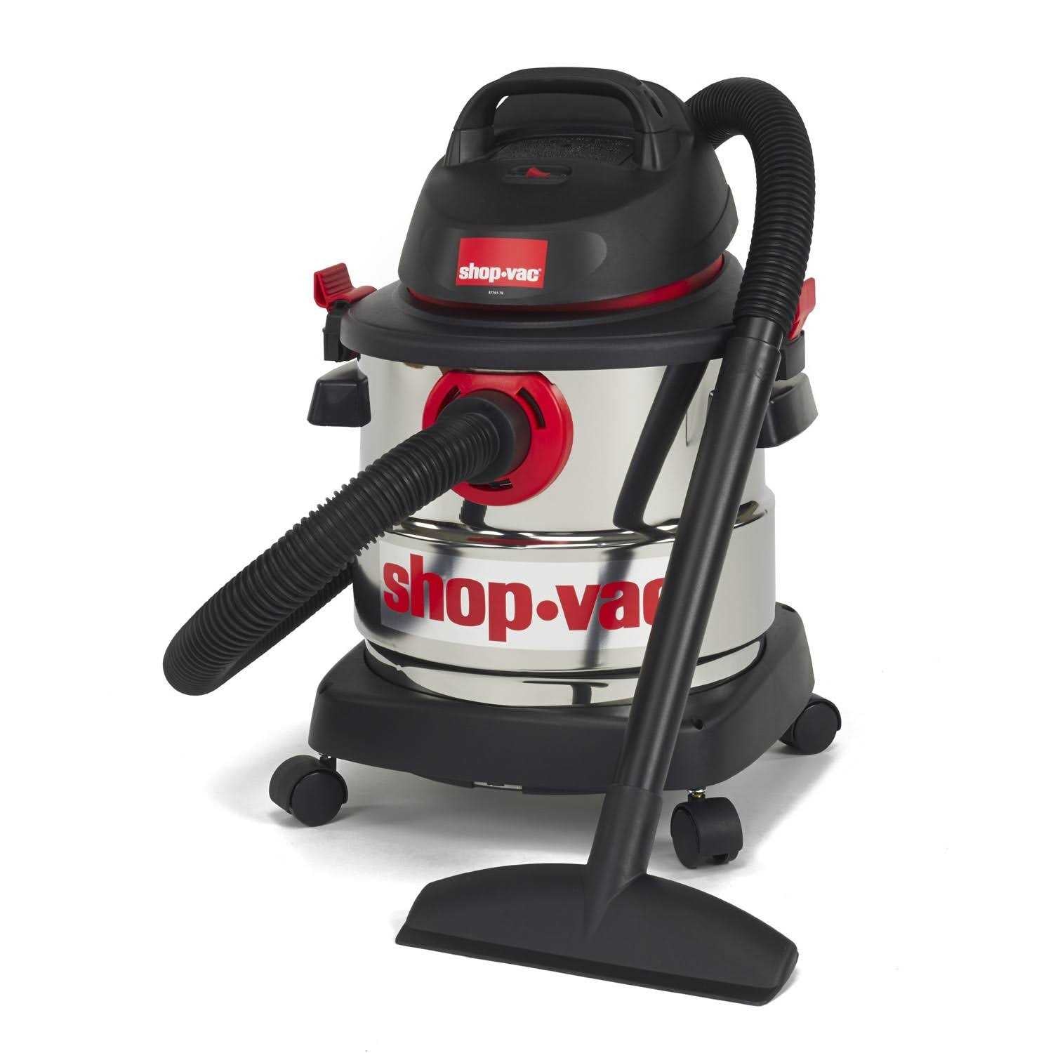 Shop Vac Wet/Dry Vacuum 5 Gallon 4.5 Peak HP Stainless Steel