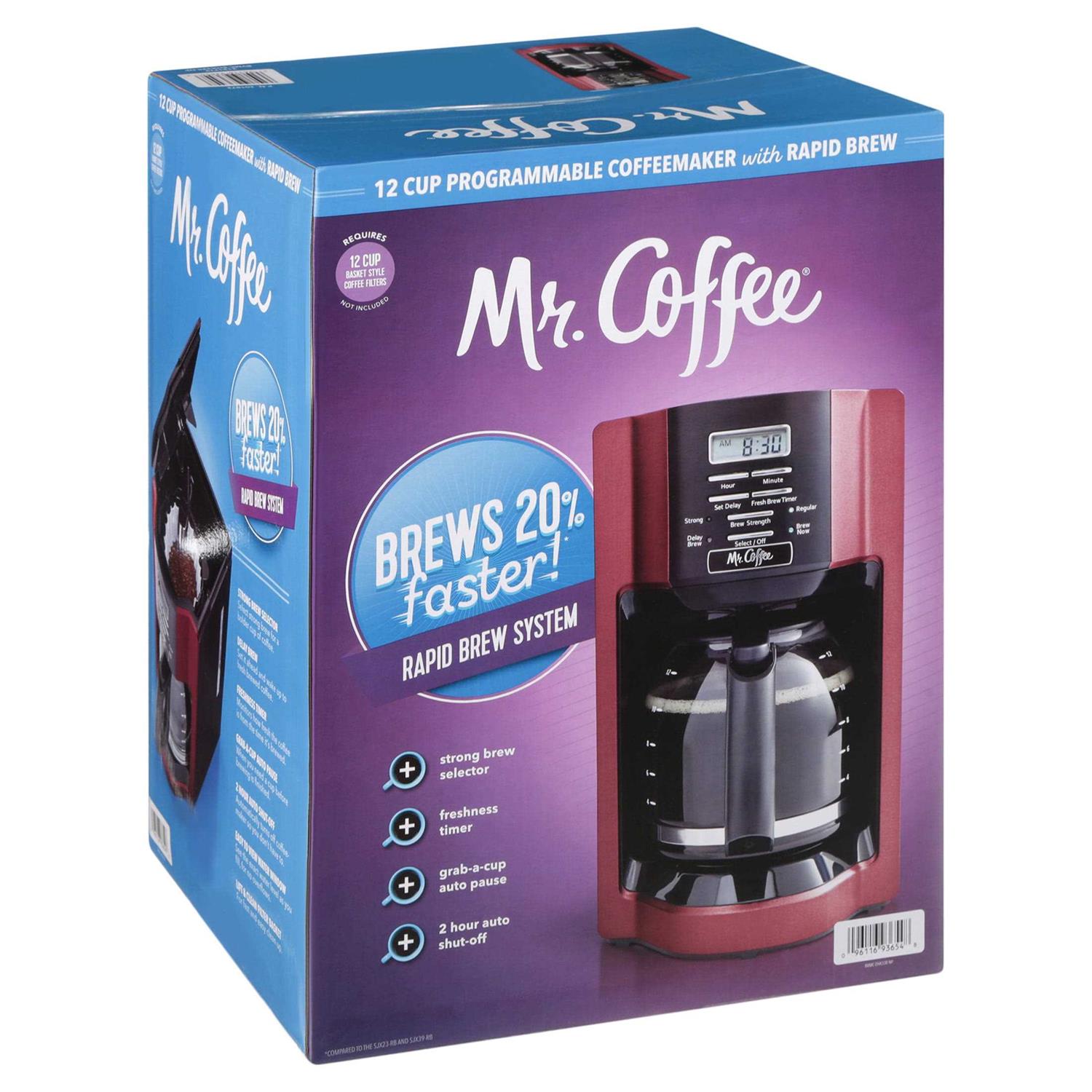 Mr. Coffee 12 Cup Rapid Brew Programmable Coffee Maker