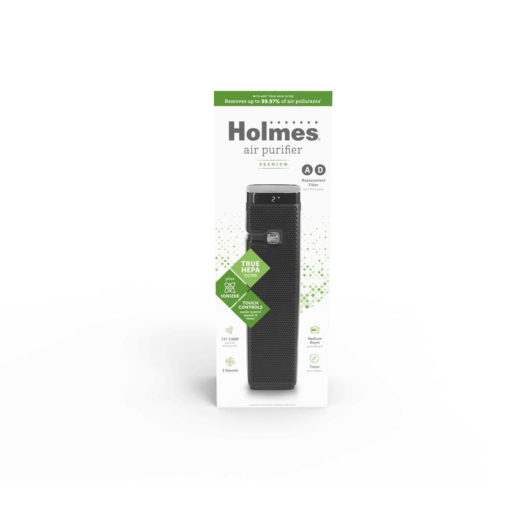Holmes Aer1 True Hepa Air Purifier Tower, with Timer and Filter Light