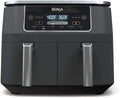 Ninja Foodi 10QT 6-in-1 DualZone Smart XL Air Fryer, 2 Independent 5QT Baskets, Smart Cook Thermometer, Match Cook, Smart Finish, Air Fry, Roast, Bake, Dehydrate, Reheat, Grey, DZ550