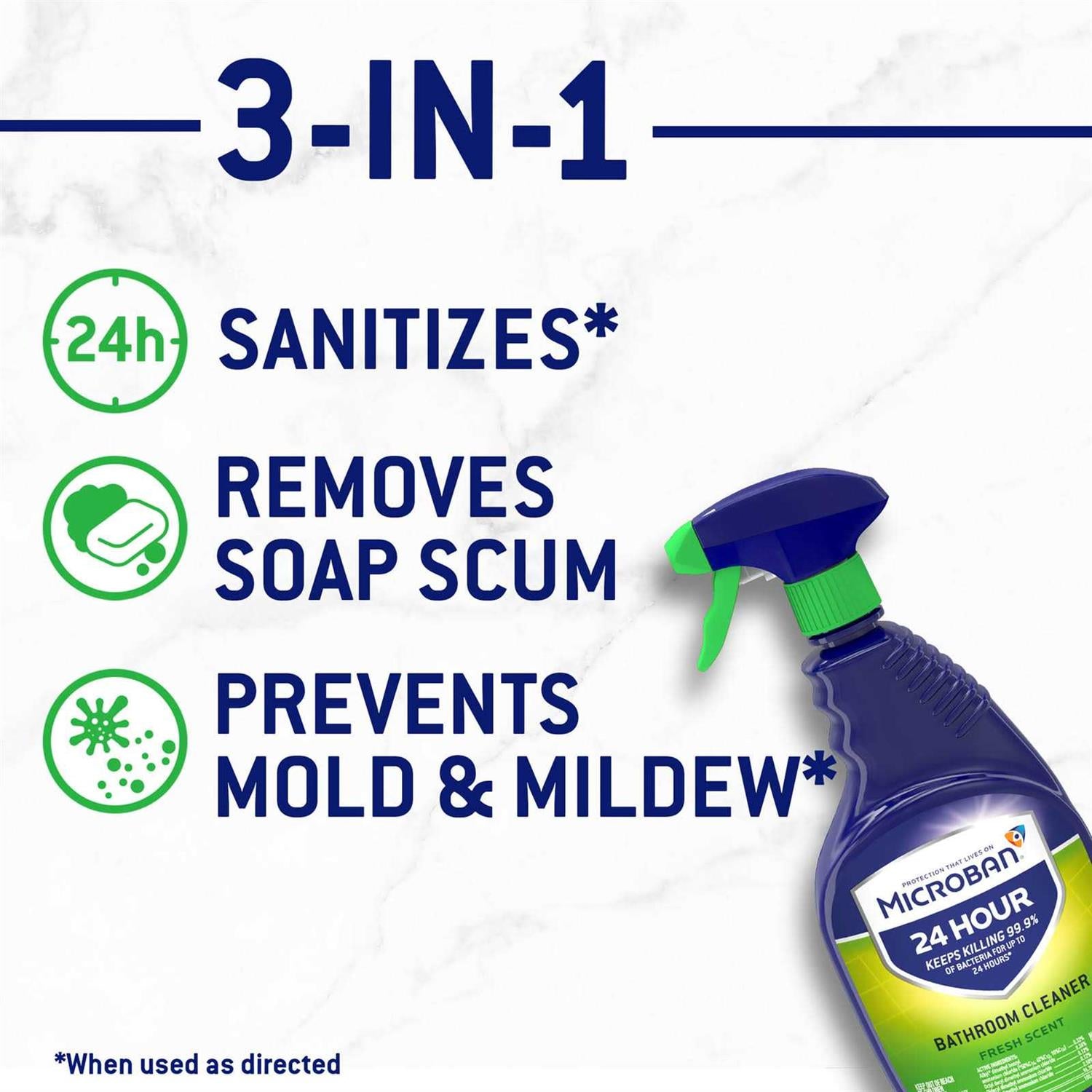 Microban 24 Hour Fresh Scent Bathroom Cleaner Spray
