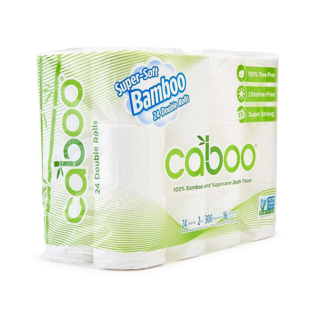 Caboo Tree-Free Bamboo Toilet Paper Septic Safe Biodegradable Bath Tissue