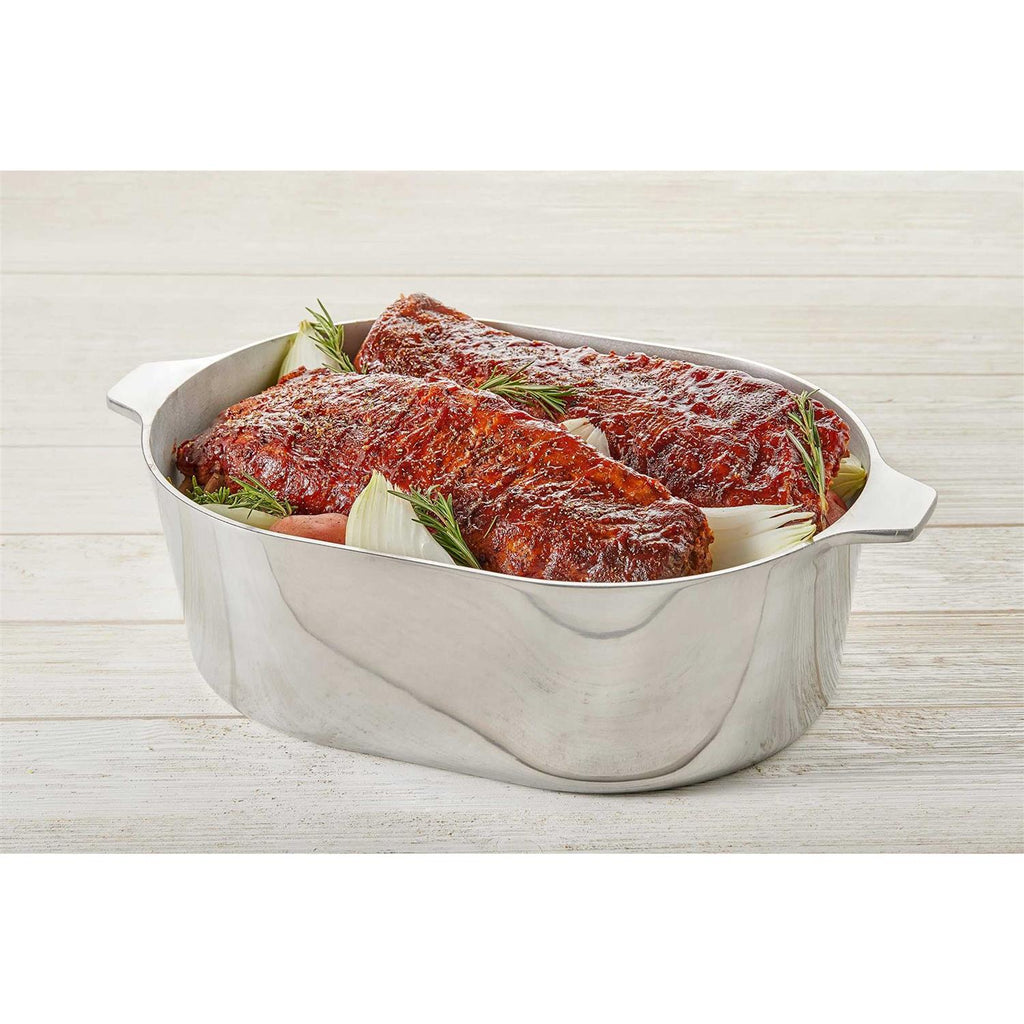 Imusa USA Heavy Duty Cajun Oval Cast Aluminum Roaster