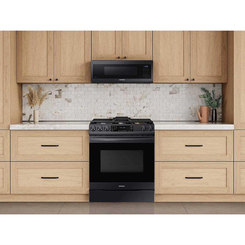 Samsung 1.1 cu. ft. Black Stainless Smart SLIM Over-the-Range Microwave