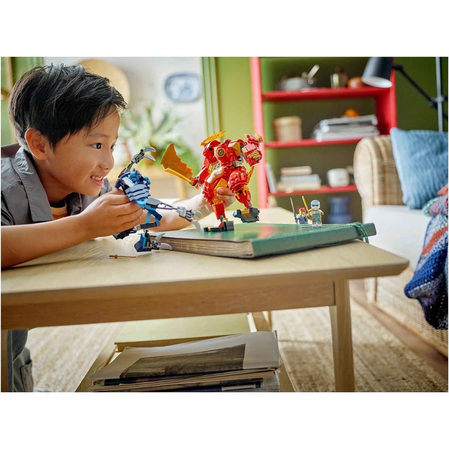 LEGO NINJAGO Kai’s Elemental Fire Mech Ninja Toy Set 71808