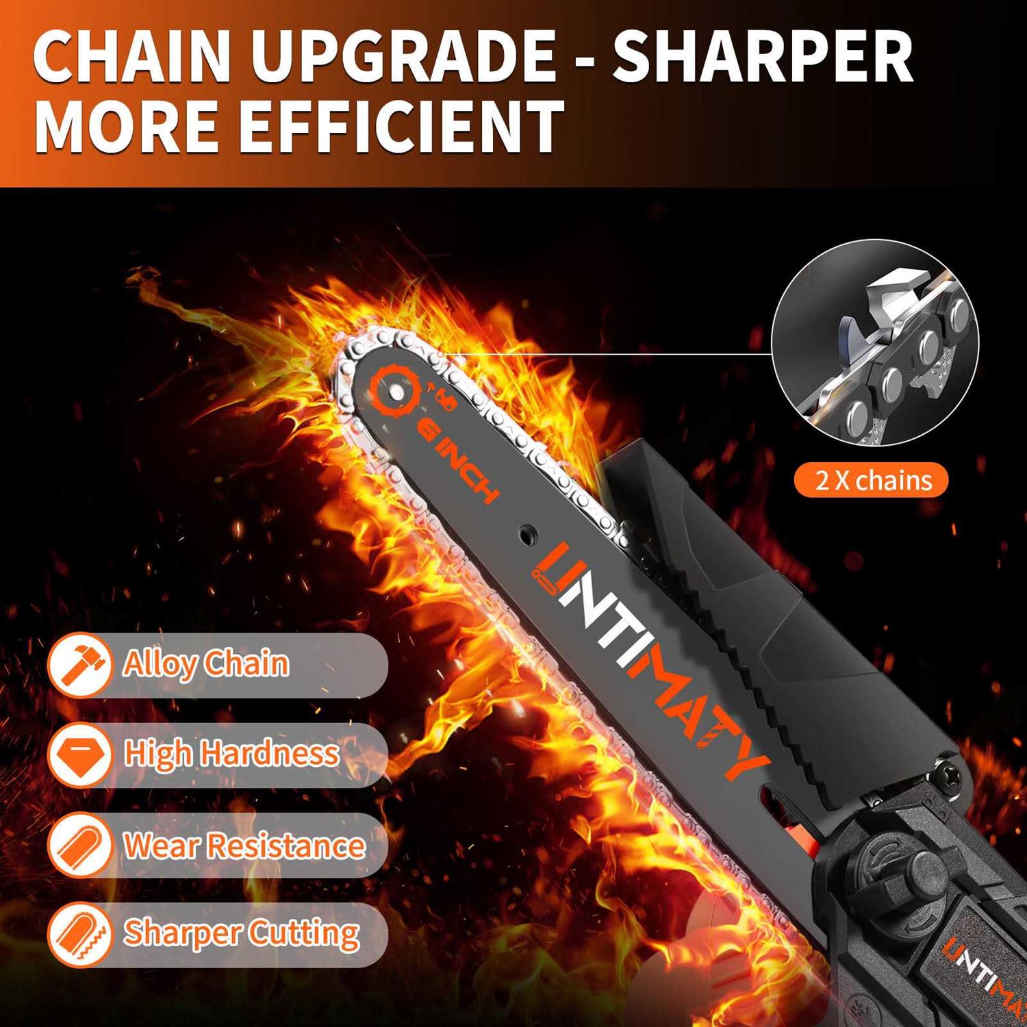 Untimaty 6 inch Cordless Mini Chainsaw 6-inch Chain Saw Wood