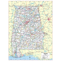 Cool Owl Maps Alabama State Wall Map Poster Rolled