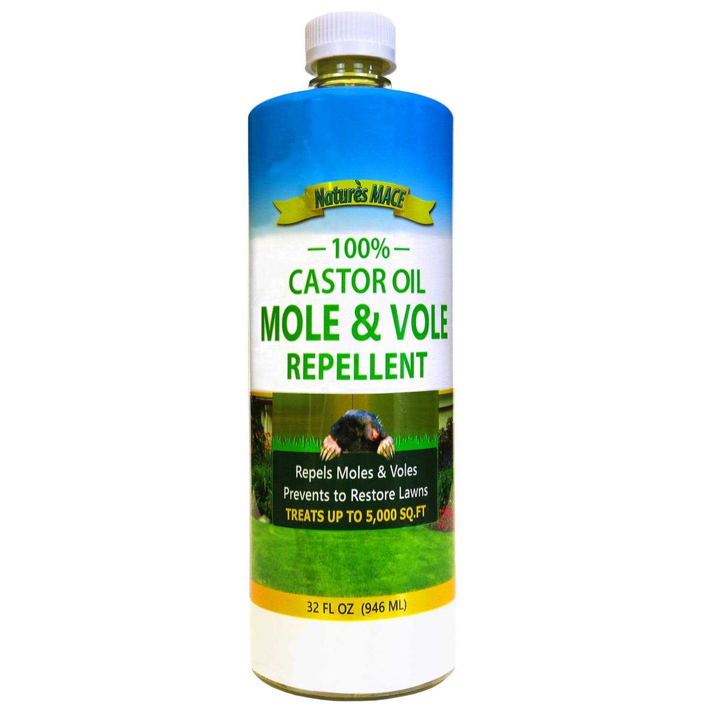 Nature’s Mace Mole & Vole Repellent 1 Gallon Pure Castor Oil Concentrate Covers up to 20,000 Sq Ft
