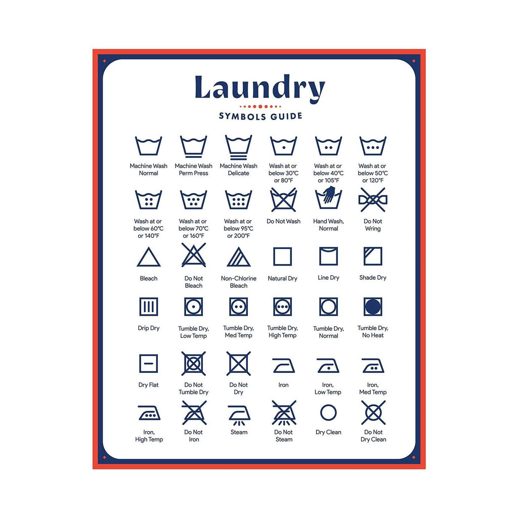 Laundry Symbols Magnet Guide