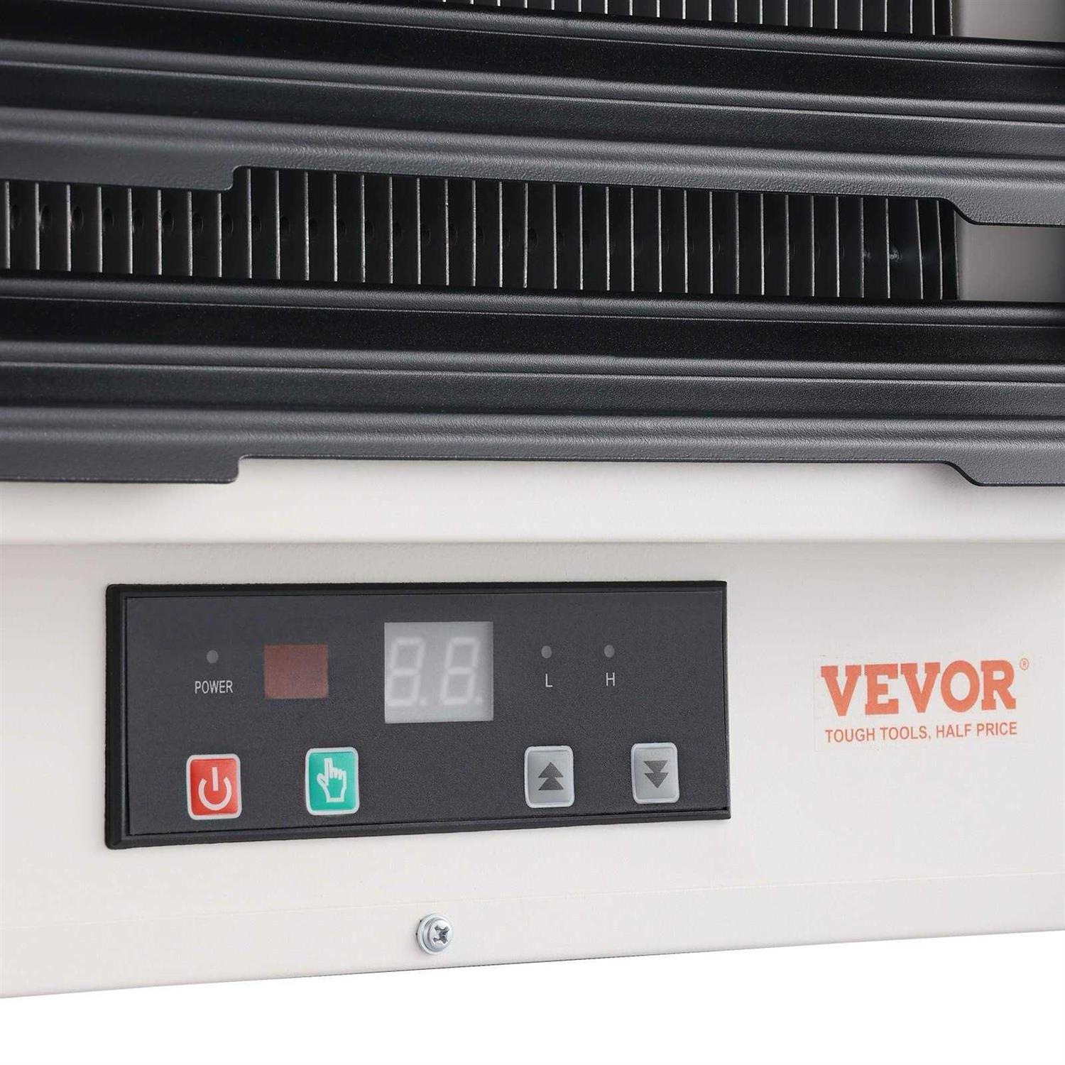VEVOR Electric Garage Heater 7500-Watt Digital Fan-Forced Wall/Ceiling Mount Shop Heater